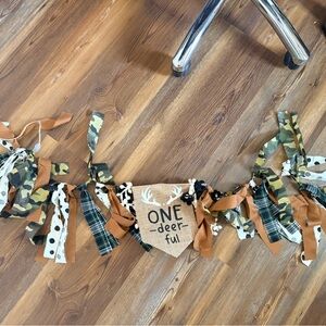 Festive Fabric Garland with Deer Design
